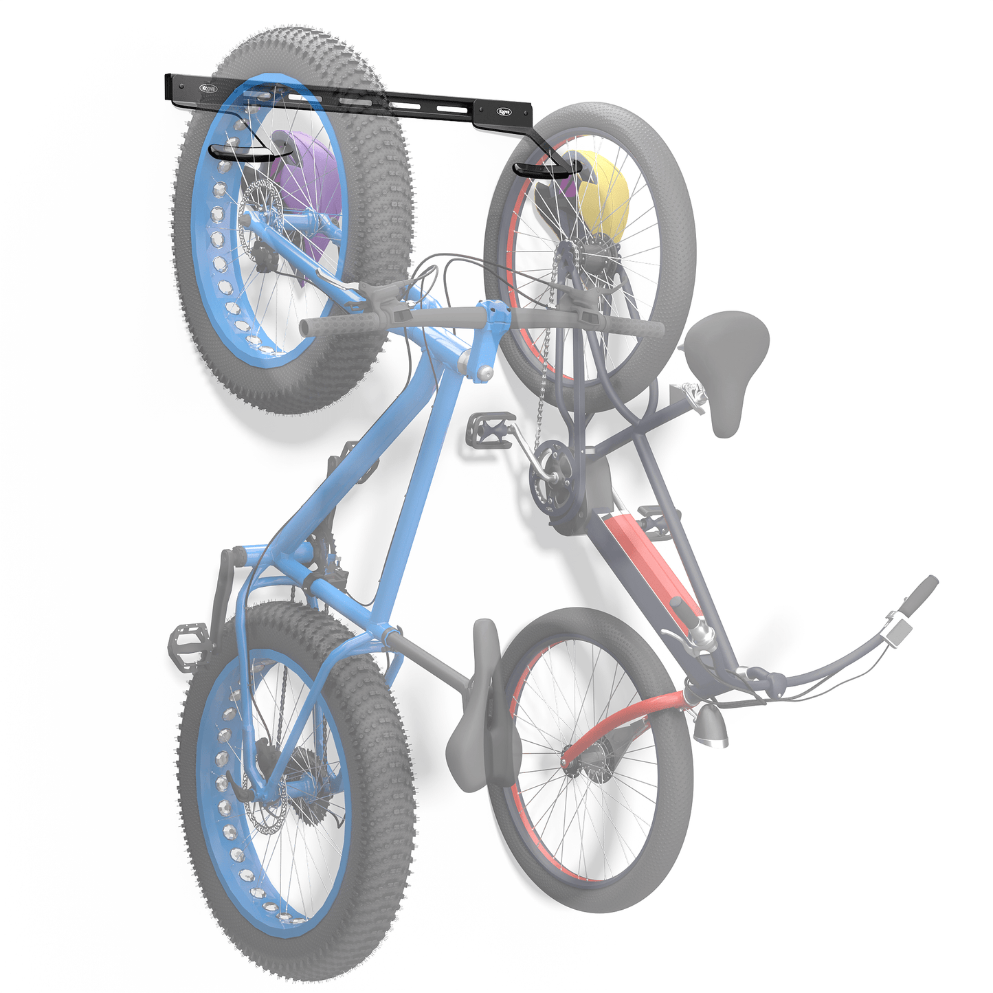 Koova E-Bike Wall Rack for 2 Jumbo Bikes