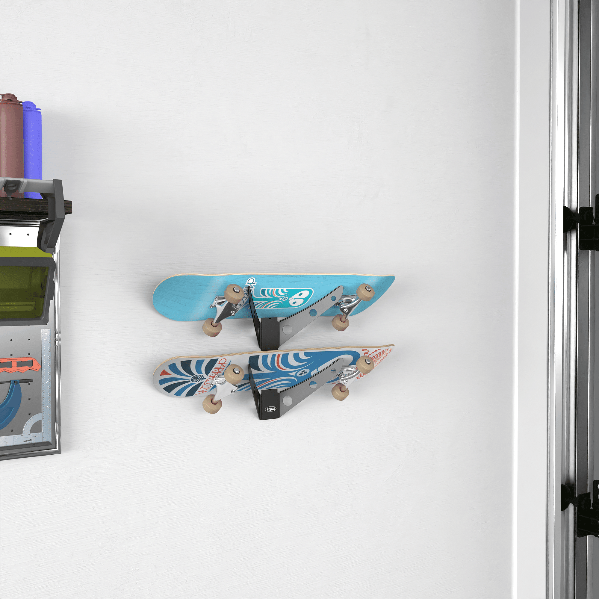 Skateboard Rack for 1, 2 or 3 Skate Decks - Koova