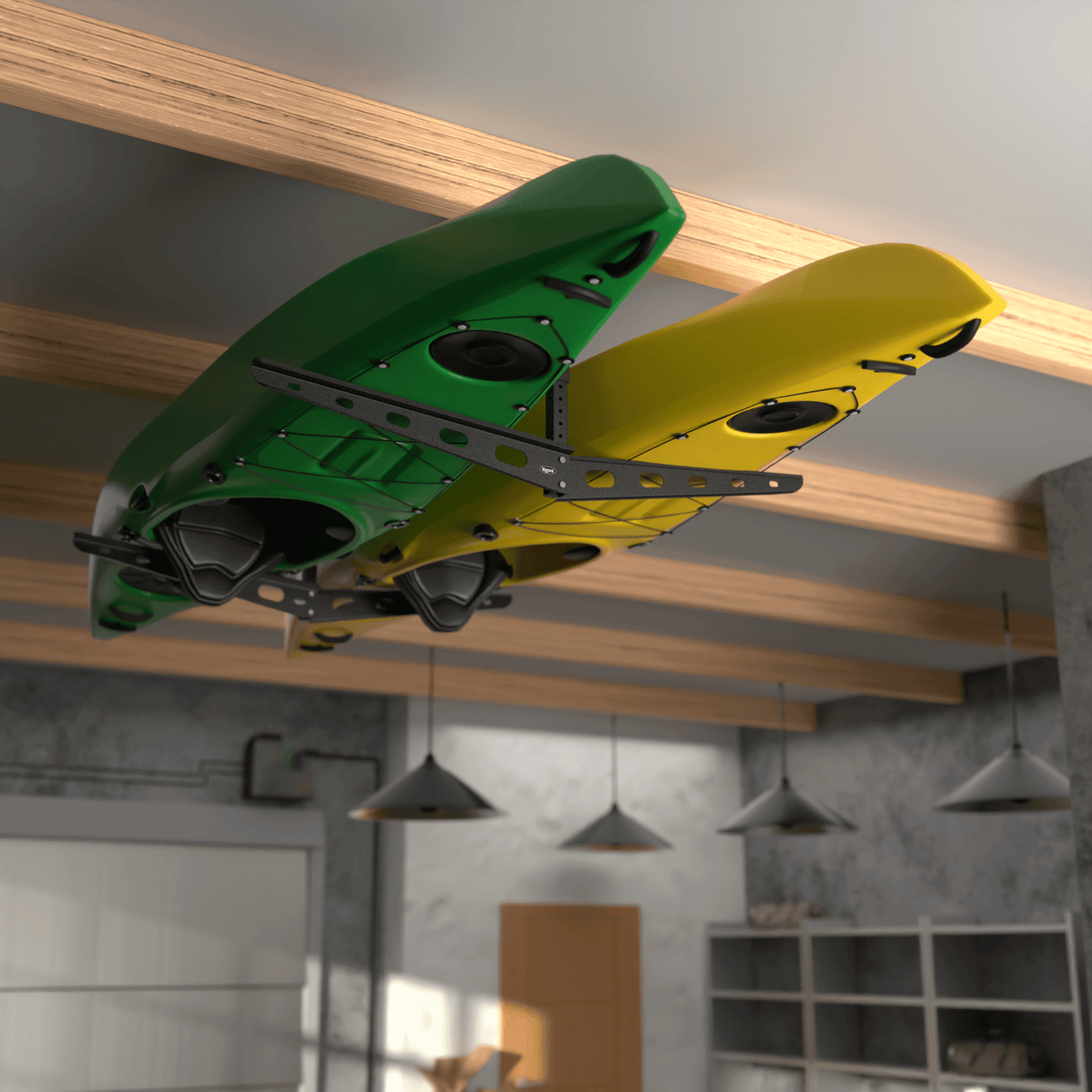 Kayak Ceiling Mounted Storage Rack - Koova