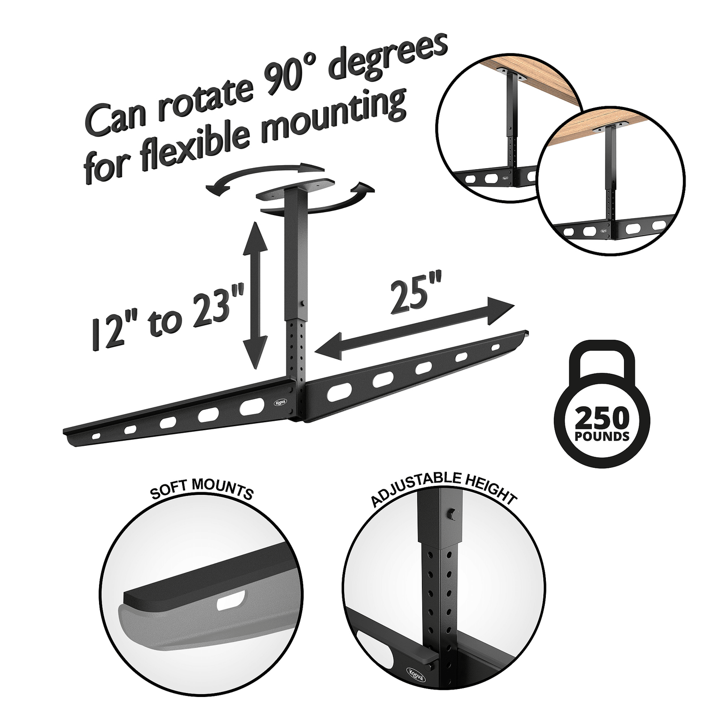 Kayak Ceiling Mounted Storage Rack - Koova