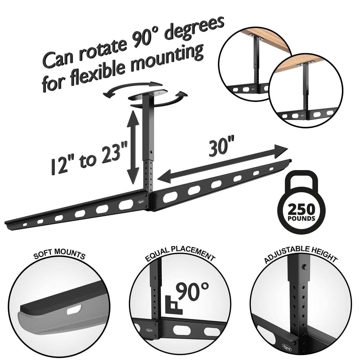Kayak Ceiling Mounted Storage Rack - Koova