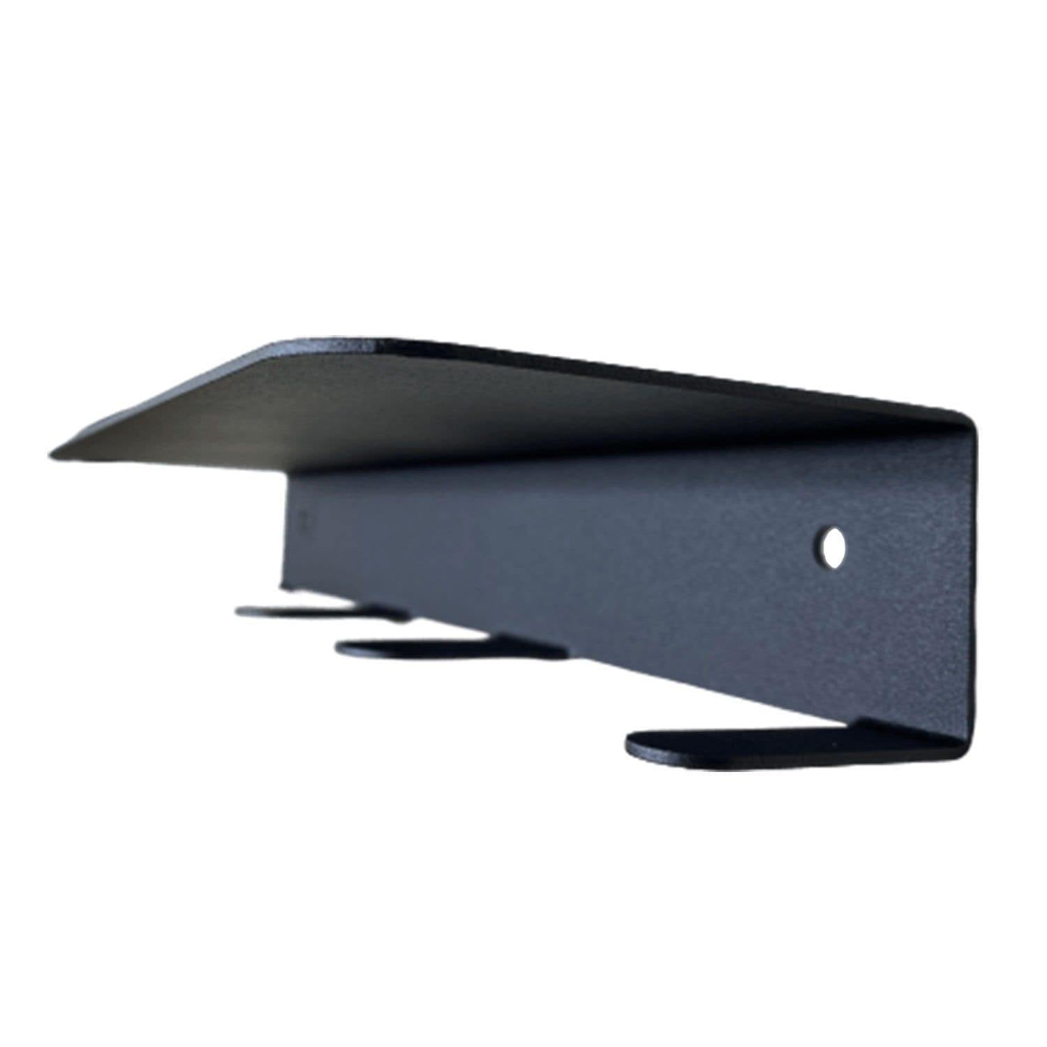 Utility shelf for bike hanger with helmet system