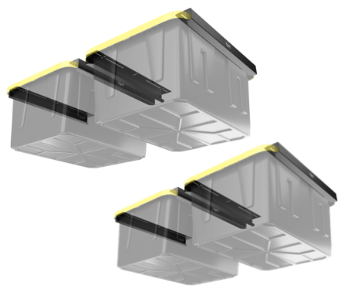 Overhead Storage Bin Rail System - Made in USA