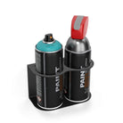 Two spray paint can holder for garage - mount aerosol cans on the hobby room wall