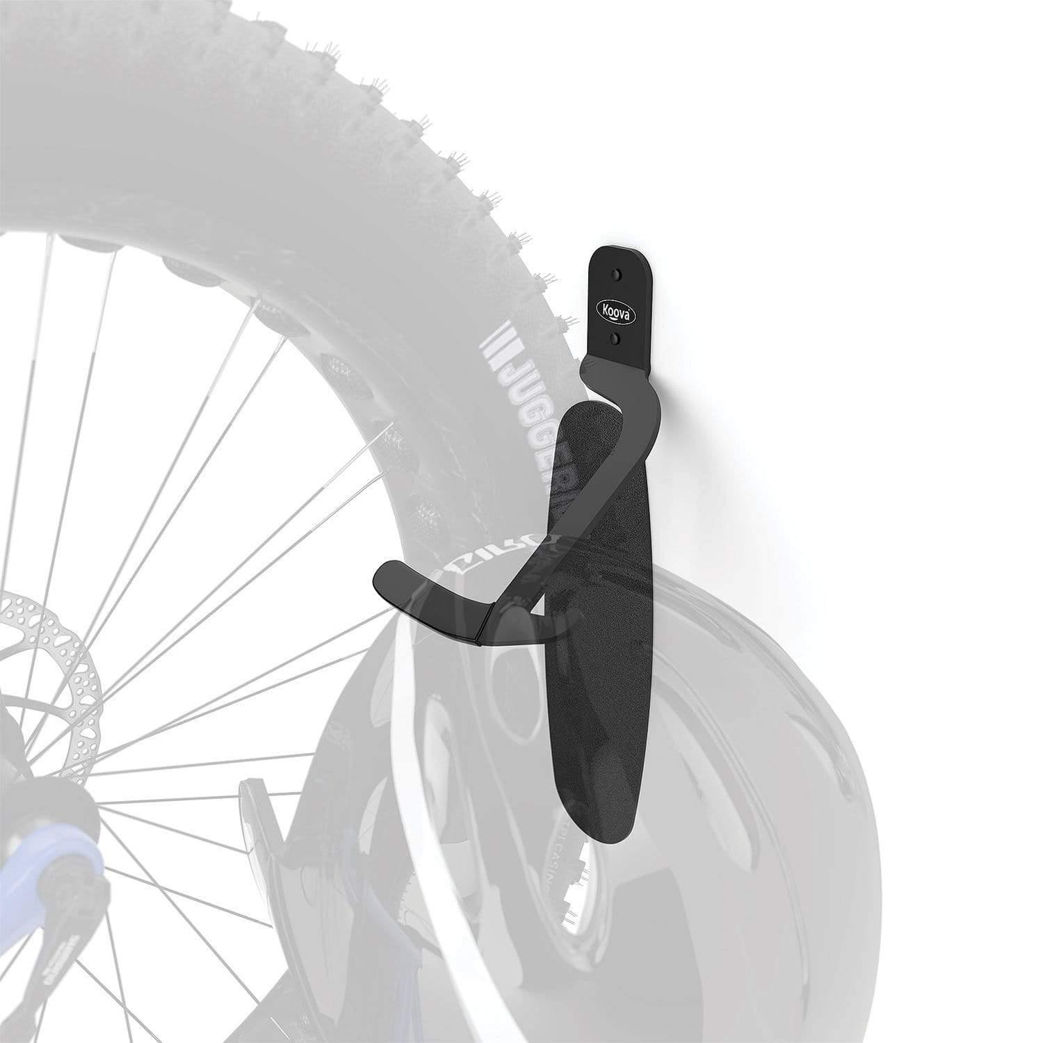 Jumbo bike hook for large tire bikes - wall mount garage storage for your bicycle - vertical hooks