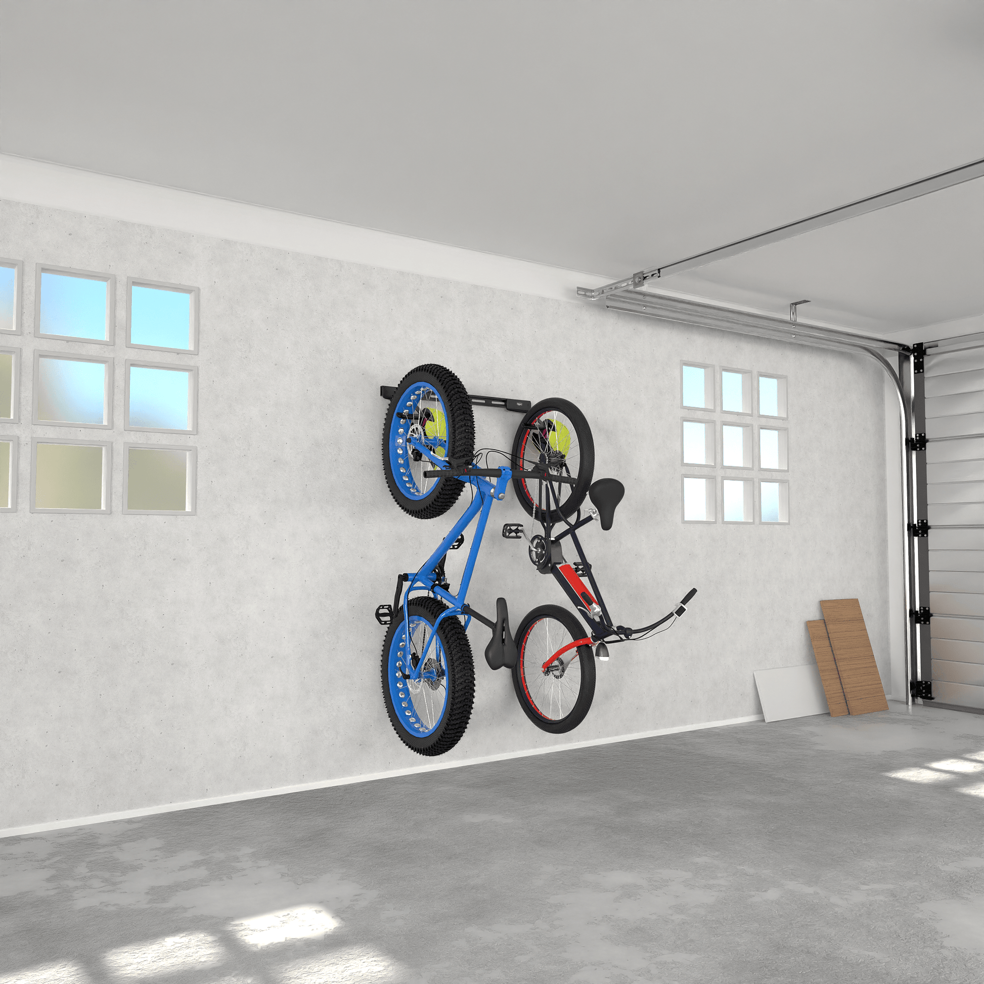 Wall Mounted Bike Rack for a Fat Tire Bike - Vertical Hang – Koova
