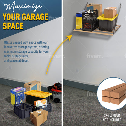 Koova DIY Shelf Universal Garage Storage System Kit