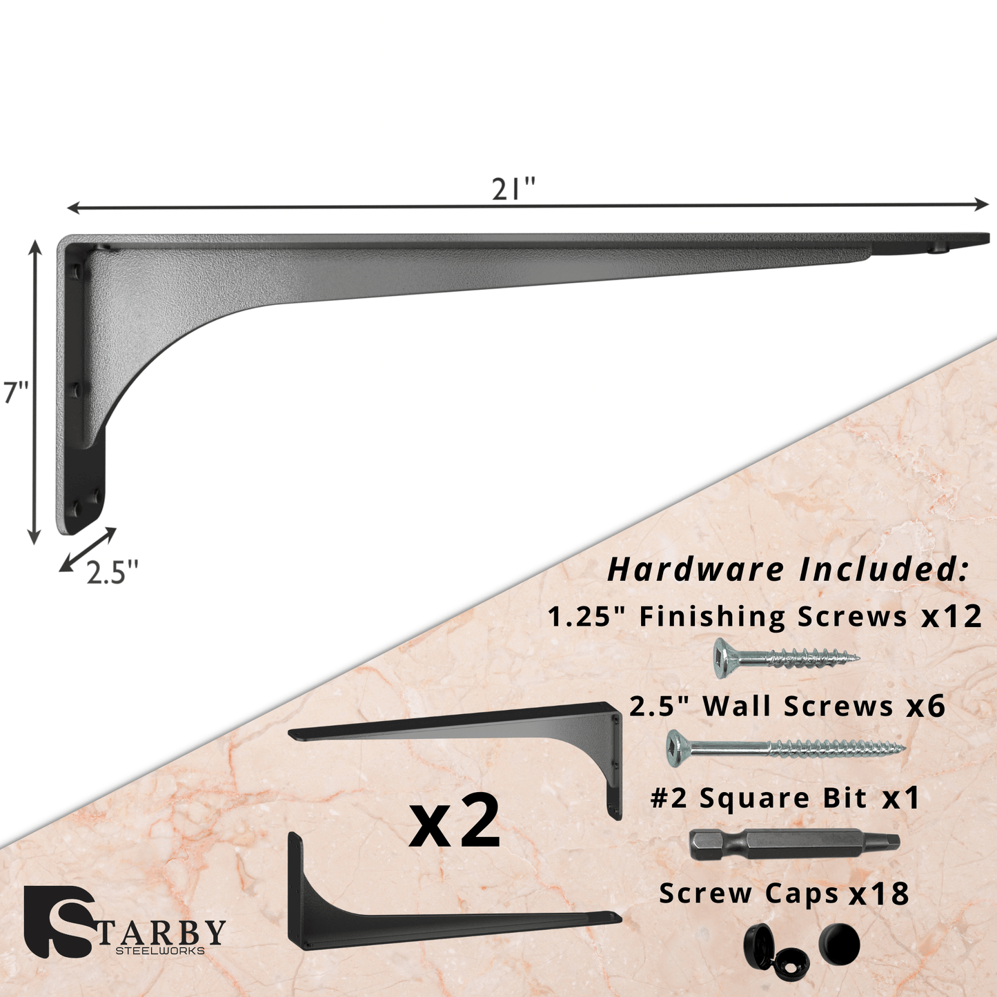 Gladiator Low Profile Granite Countertop Brackets