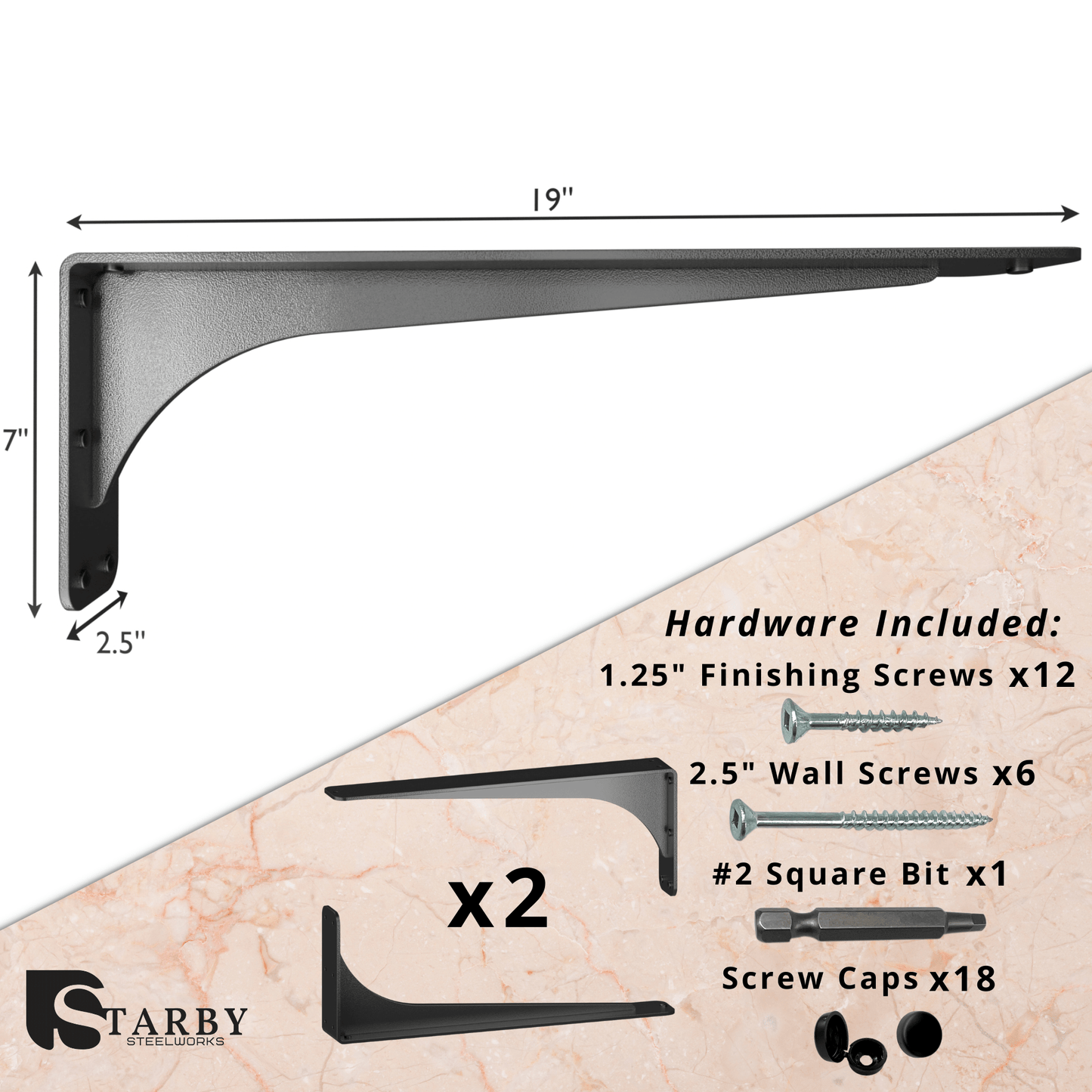 Gladiator Low Profile Granite Countertop Brackets