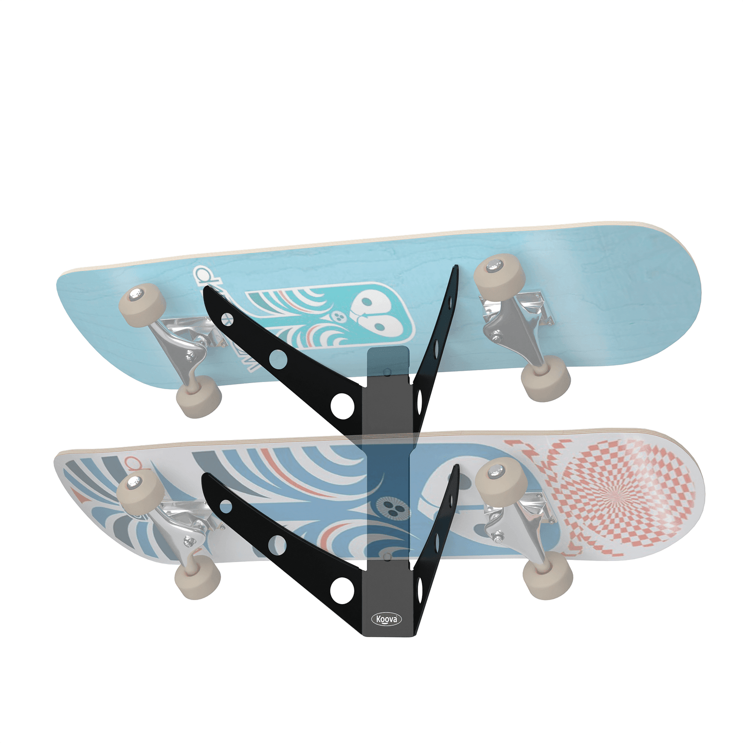 Skateboard Rack for 1, 2 or 3 Skate Decks - Koova