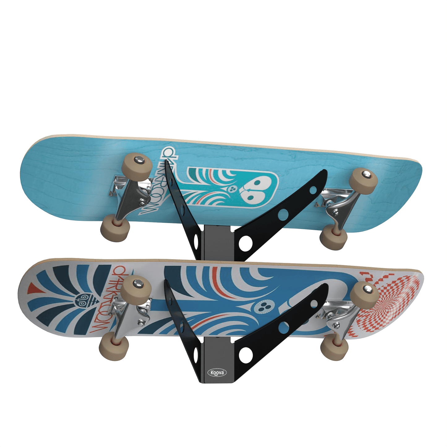 Skateboard Rack for 1, 2 or 3 Skate Decks - Koova