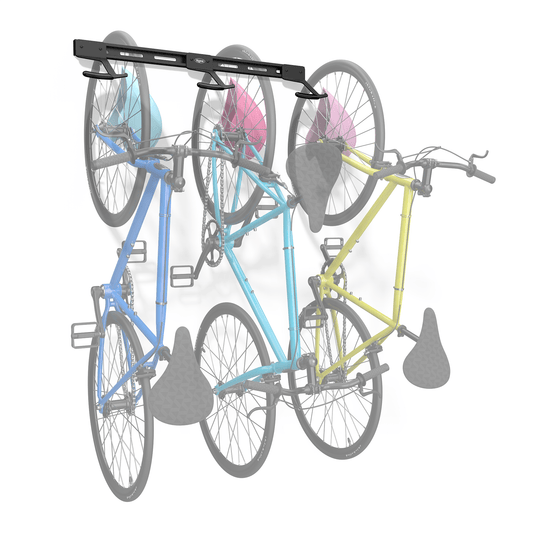 Wall Mounted Bike Rack for 3 Bikes