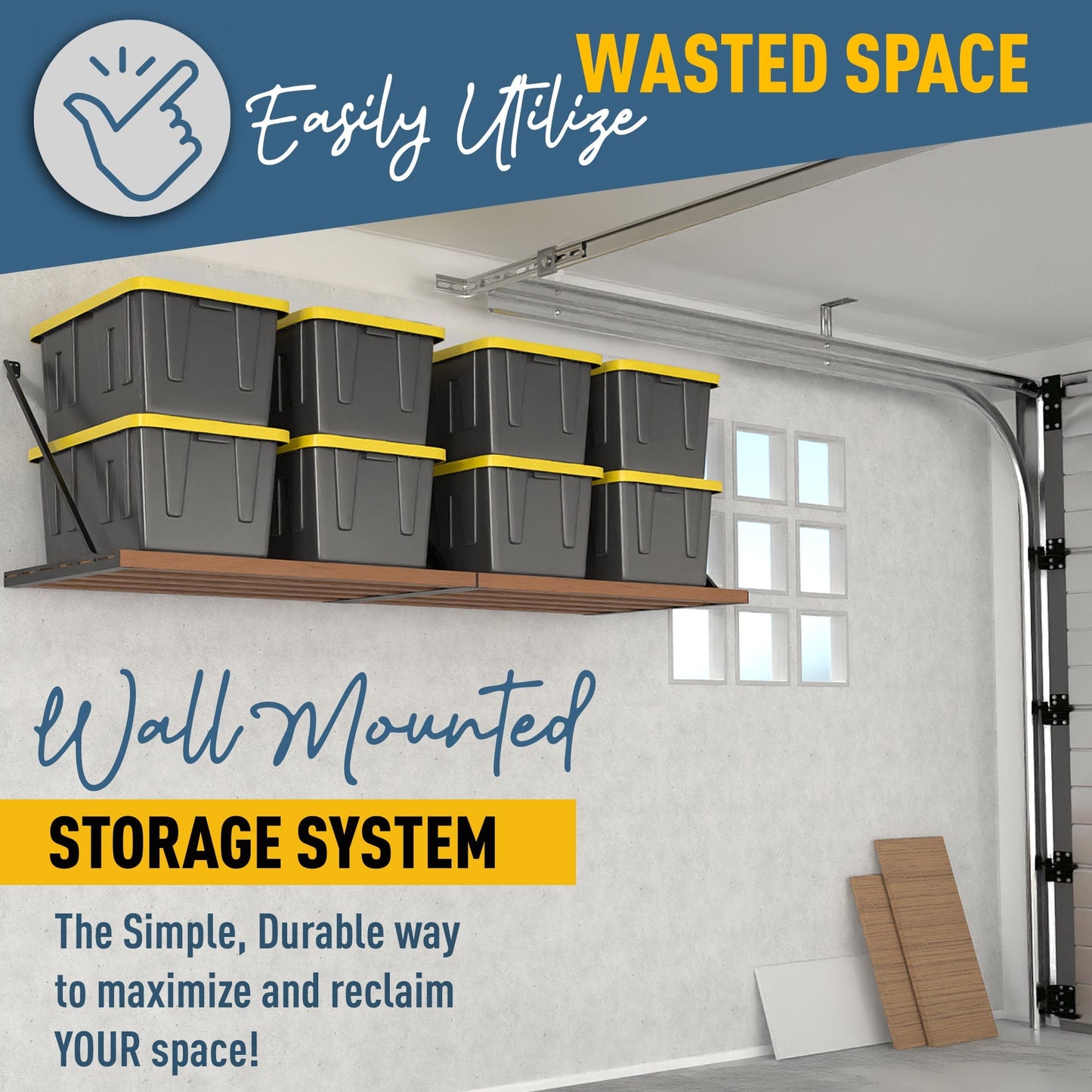 Koova DIY Shelf Universal Garage Storage System Kit