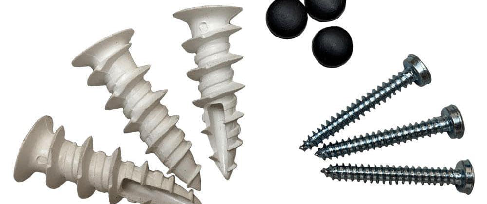 Drywall anchor screws with black covers - Kappet screws - Replacement parts