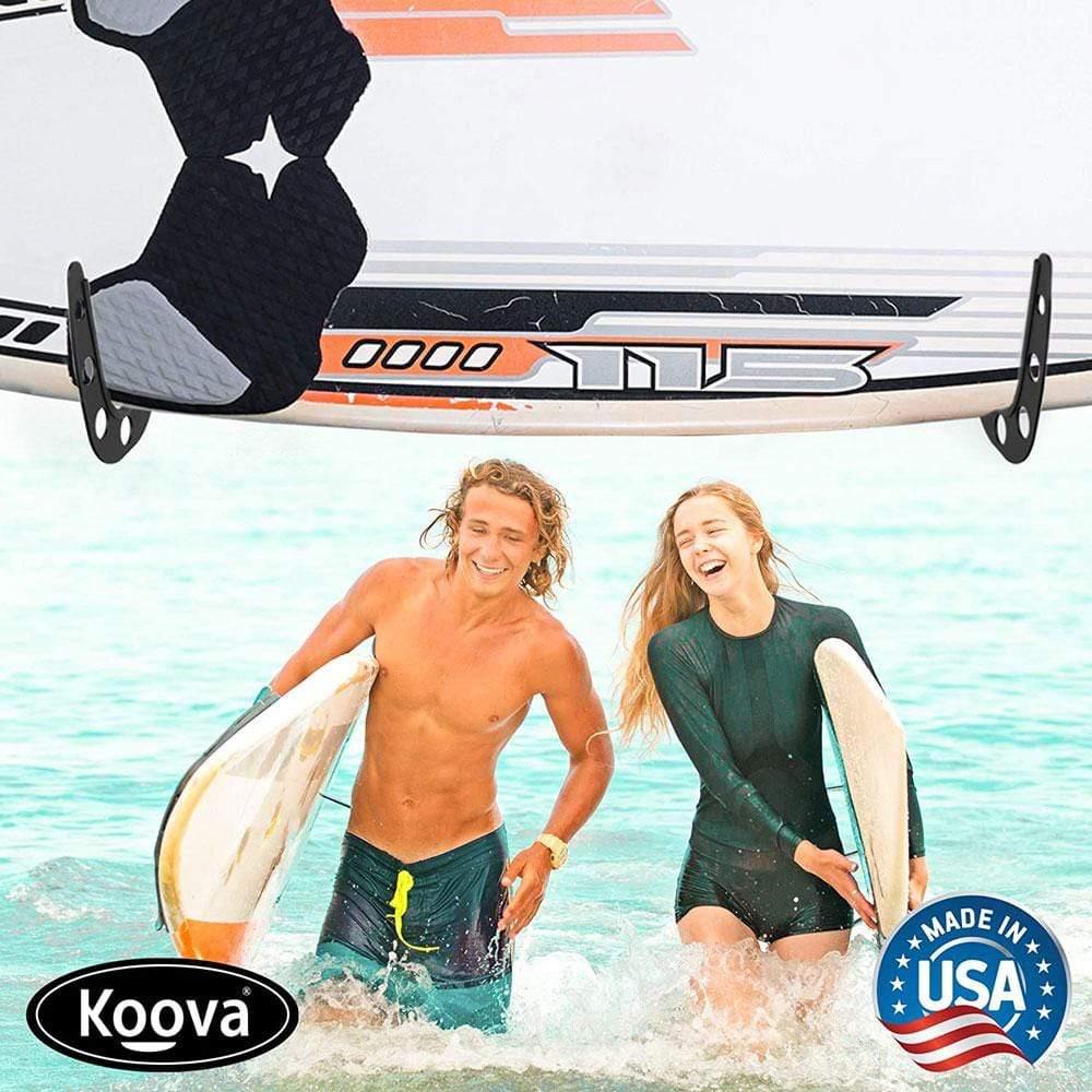 Wall holder for your surfboard - store your surfboard inside or outside