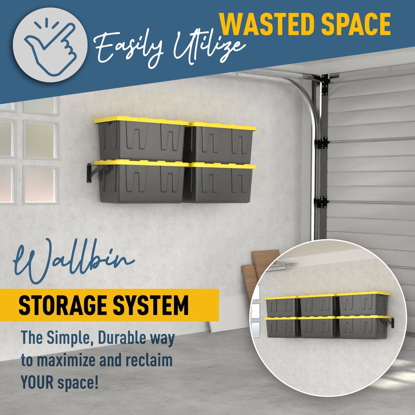 Wall Bin Storage System for Garage or Shed Organization