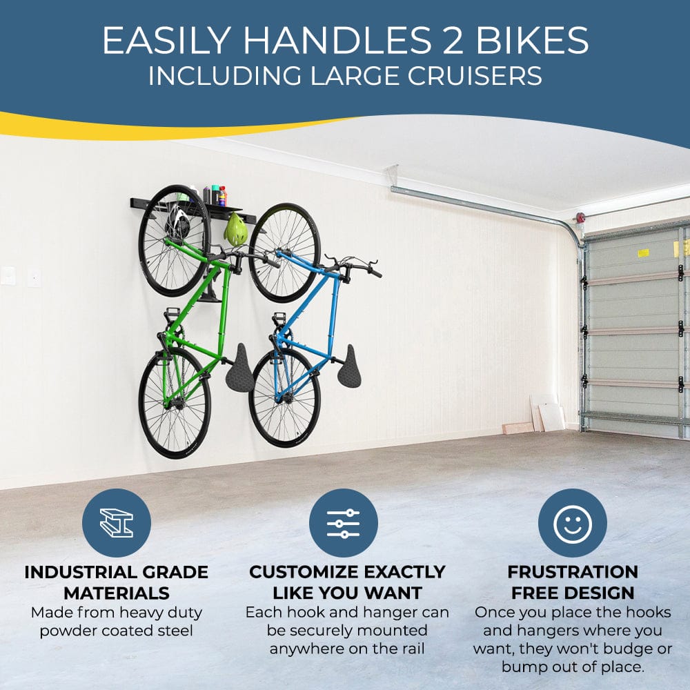 Industrial bike best sale rack wall