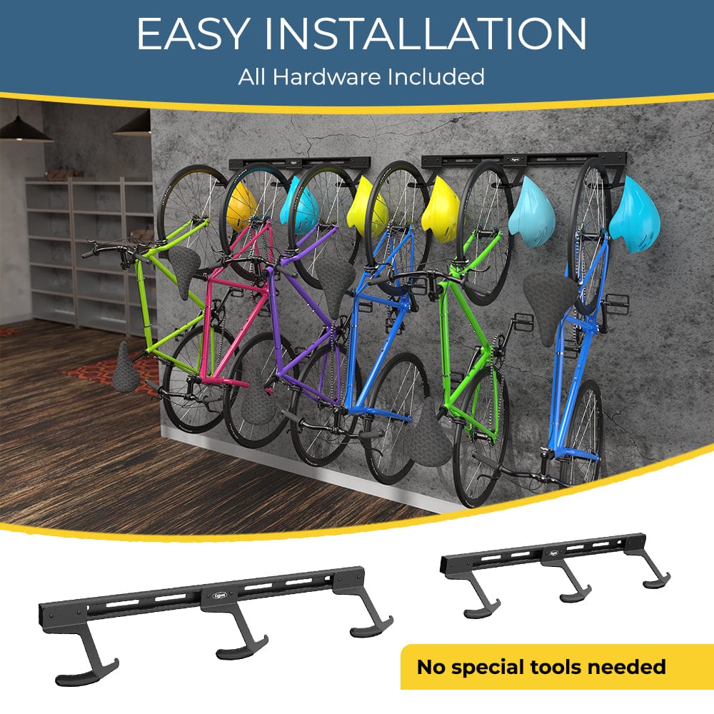 Wall Mounted Bike Rack for 6 Bikes