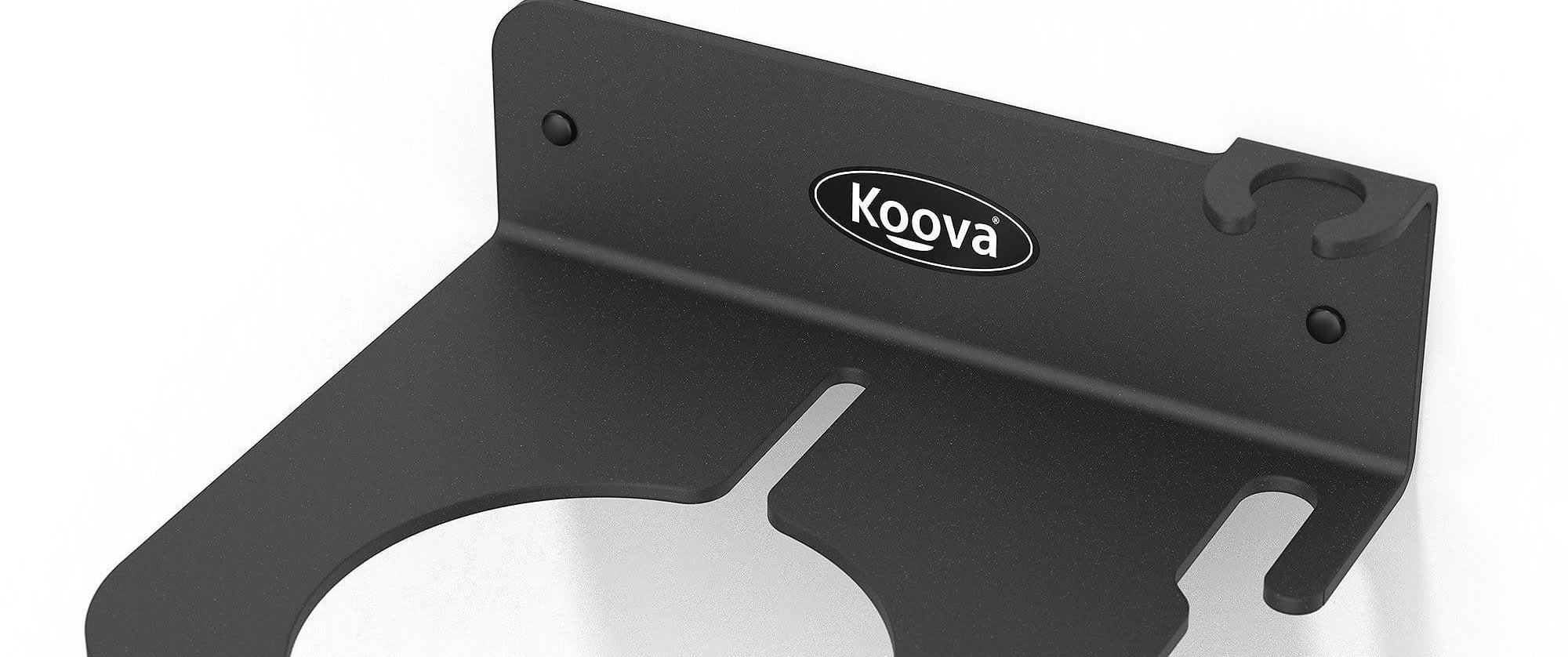 Koova wall mounted lawn and garden pressure sprayer mount holder for the garage or shed - Angle View