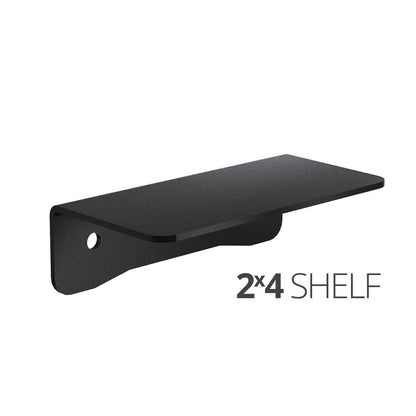 Small wall mounted shelves for home, office and garage - 2x4 angle