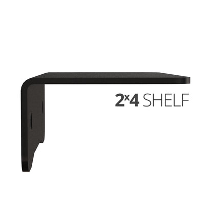 Small wall mounted shelves for home, office and garage - 2x4 side
