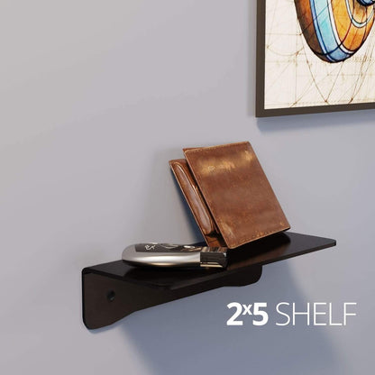 Small wall mounted shelves for home, office and garage - in use on wall
