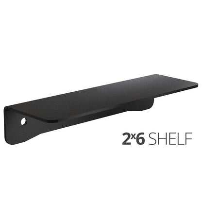 Small wall mounted shelves for home, office and garage - 2x6 angle