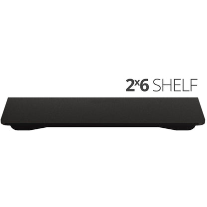 Small wall mounted shelves for home, office and garage - 2x6 top
