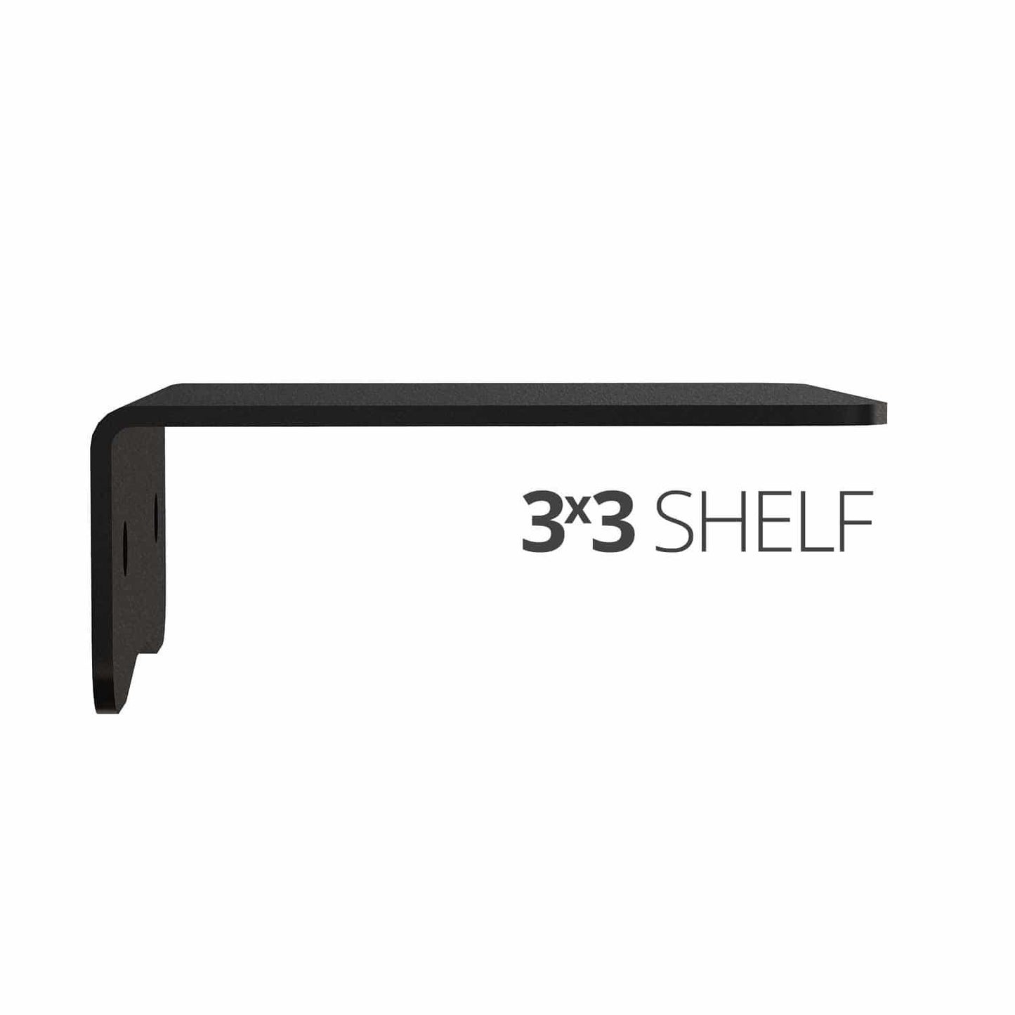 Small wall mounted shelf for home, office and garage - 3x3 side