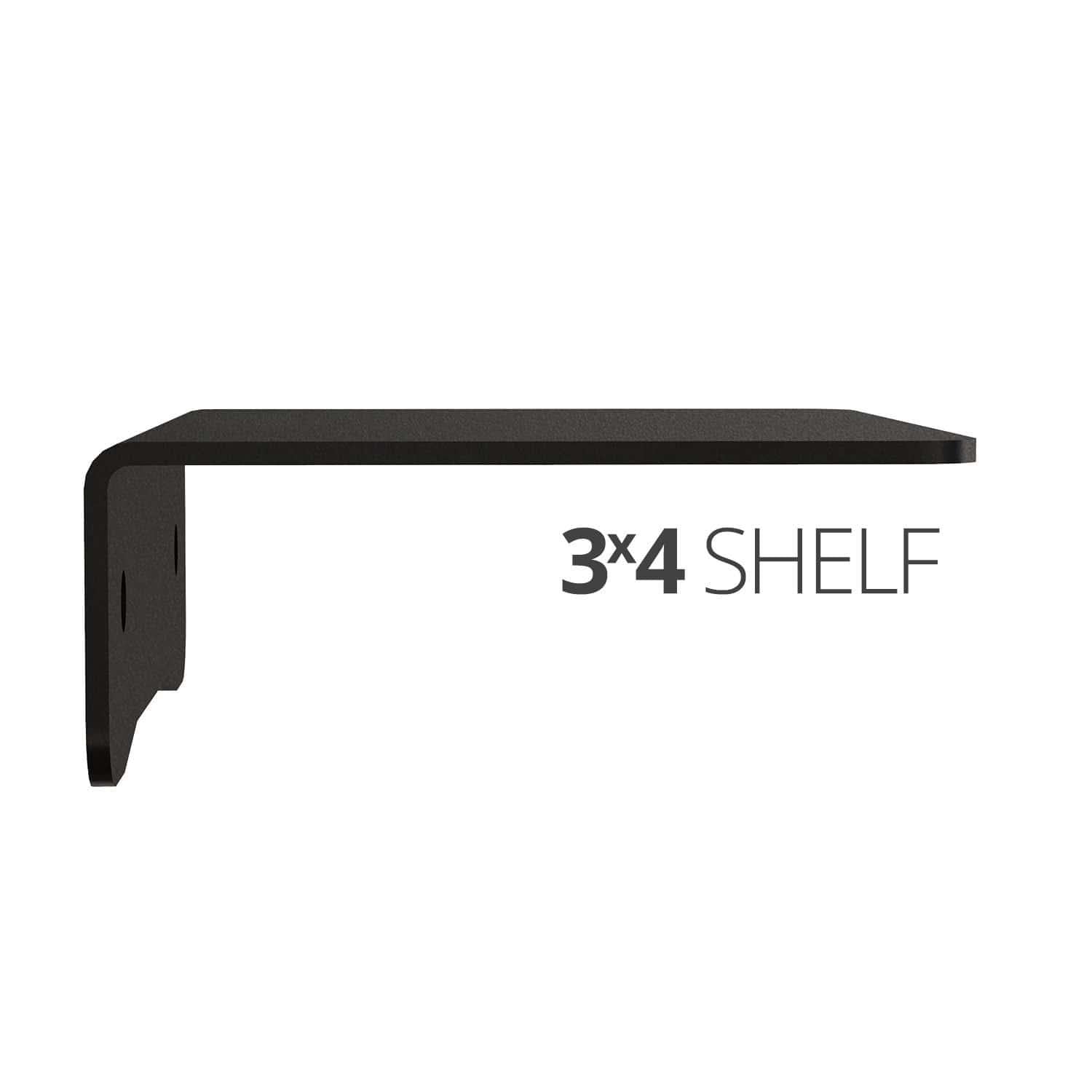 Small wall mounted shelf for home, office and garage - 3x4 side