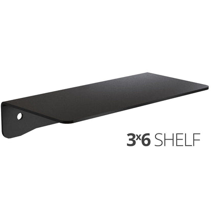 Small wall mounted shelf for home, office and garage - 3x6 angle