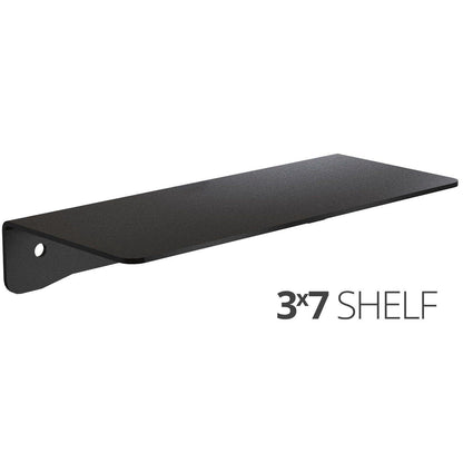 Small wall mounted shelf for home, office and garage - 3x7 angle