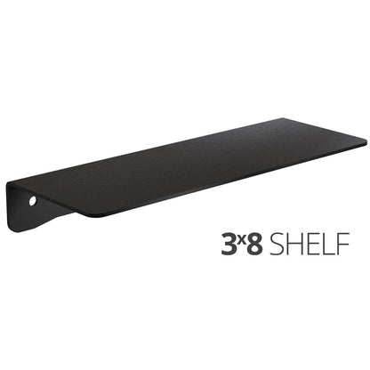 Small wall mounted shelf for home, office and garage - 3x8 angle