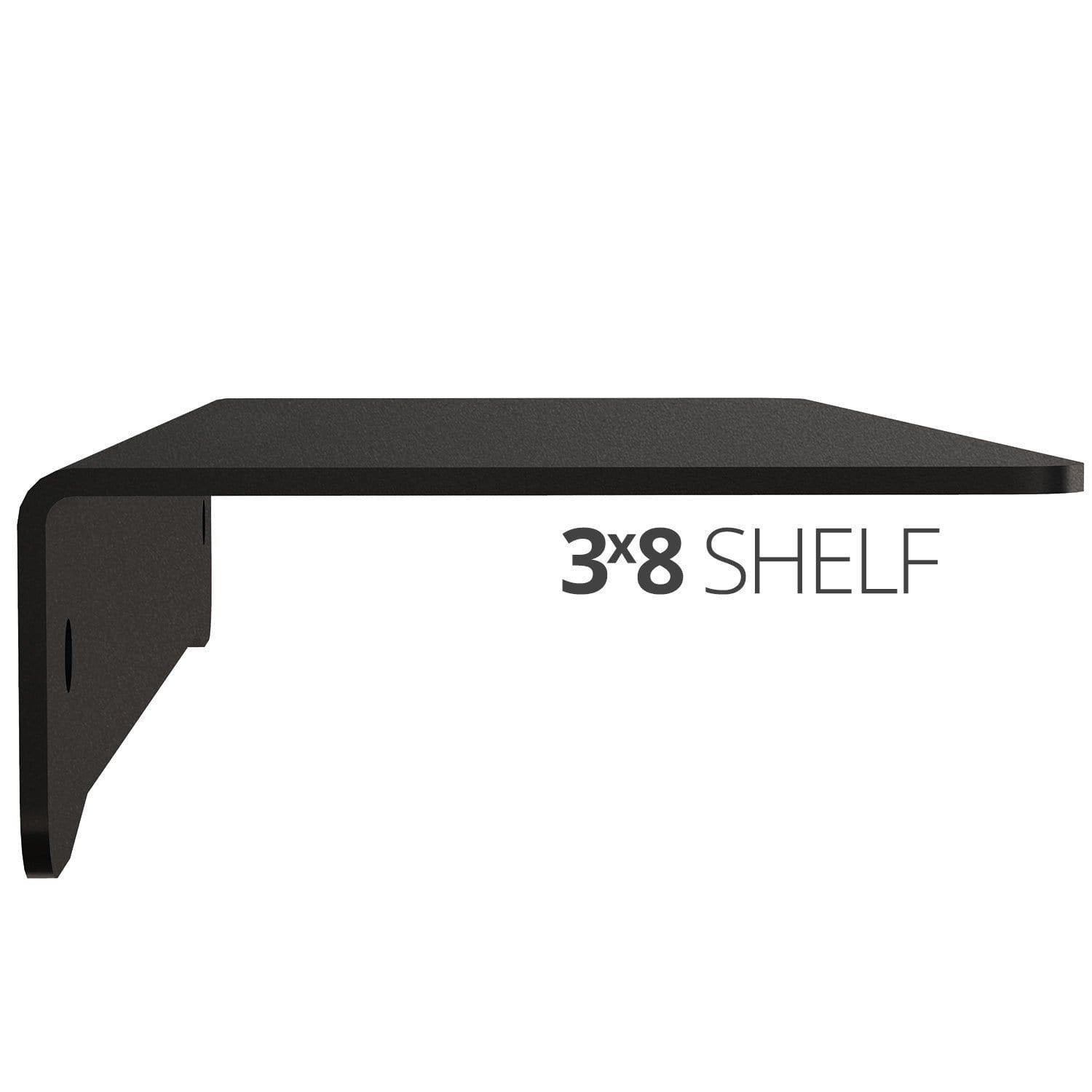Small wall mounted shelf for home, office and garage - 3x8 side