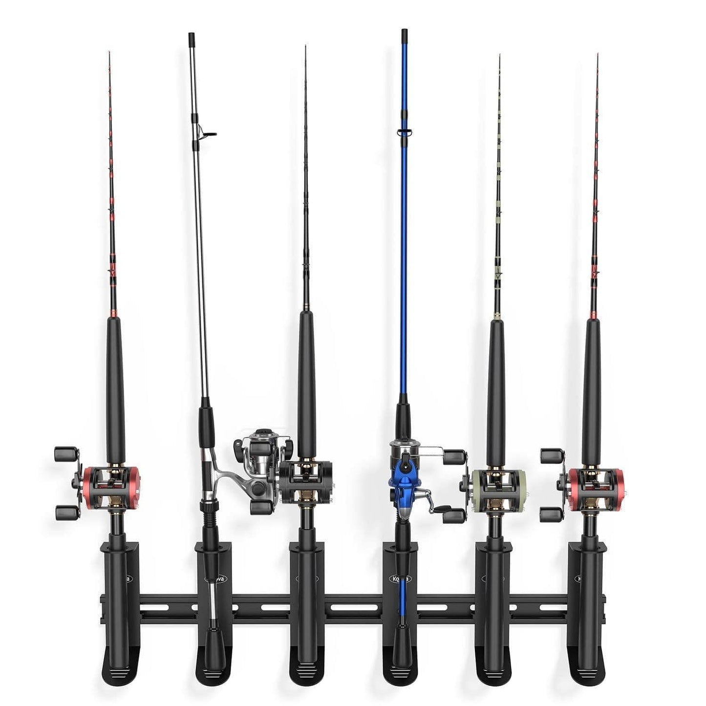 Fishing Rod Holder,vertical Horizontal 6-rod Rack Great Fishing Pole Holder  For Garage-1 Pair
