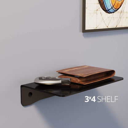 Small wall mounted shelf for home, office and garage - 3x4 shelf in use in room